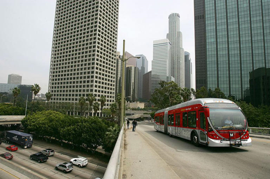 Los Angeles bus downtown | David McNew/Getty© Provided by MotorBiscuit